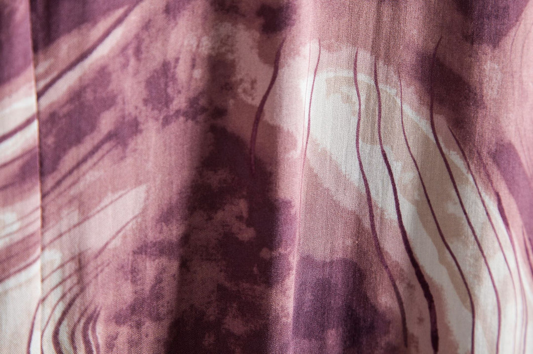 Damen Kurzarmhemd mit kreativem Aquarell-Design EB