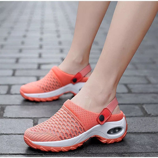 Unisex Atmungsaktive Mesh-Clogs mit verstellbarem Fersenriemen und rutschfester Sohle EB