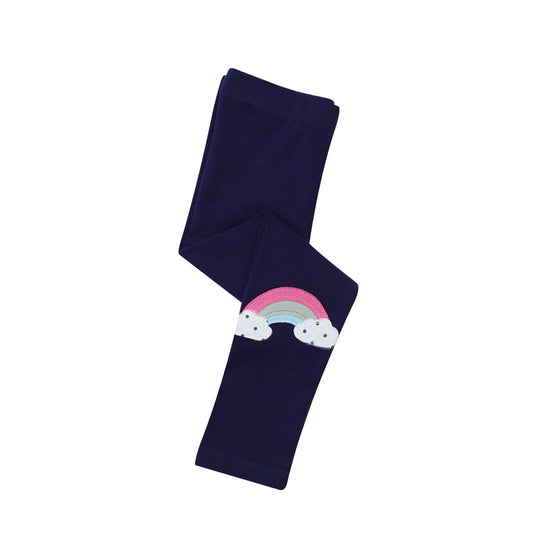 Mädchen Leggings mit zauberhaften Einhorn- und Regenbogen-Applikationen EB