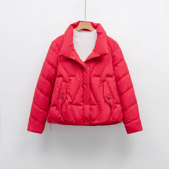 Damen gesteppte Winterjacke mit hochschließendem Kragen EB