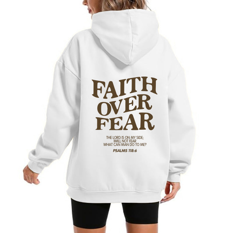 Damen Kapuzensweater mit motivierendem Schriftzug und bequemem Schnitt EB