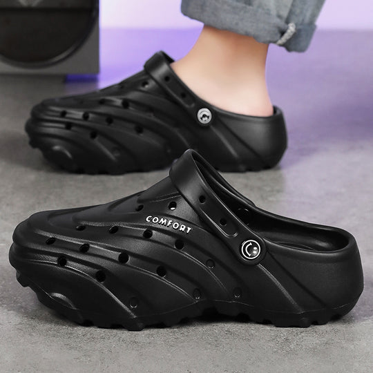 Unisex nan leichte perforierte Komfort-Clogs mit ergonomischer EVA-Sohle und verstellbarem Fersenriemen EB