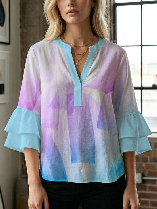 Damen Bluse mit wunderschönen floralem Design EB
