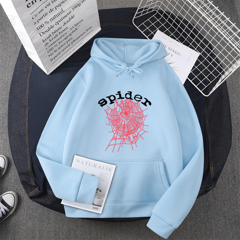 Damen Kapuzensweater mit kreativem Spinnenmotiv EB