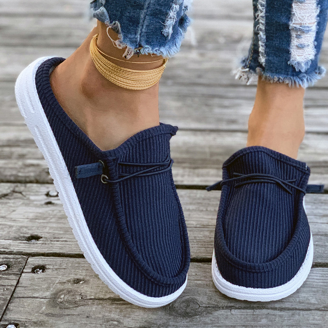 Damen Slip-On Mokassins mit attraktiver Rippstruktur EB