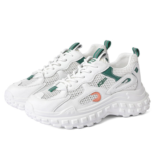Damen modische und komfortable Trend-Sneaker mit atmungsaktivem Mesh-Obermaterial EB