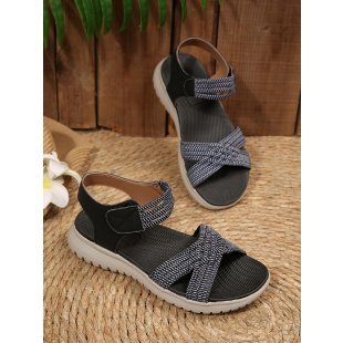 Damen Freizeit-Sandalen mit geflochtenem Riemendesign und komfortabler Fußbettung EB