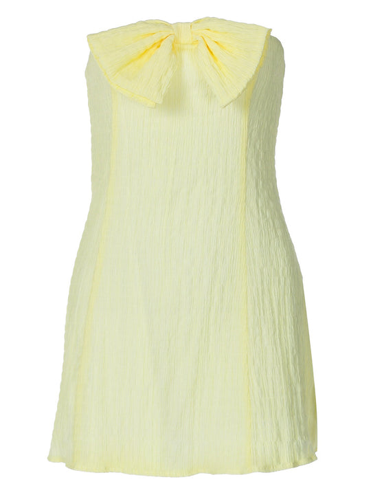 Damen Verspieltes Sommerkleid mit weitem Kragen und plissierten Details EB