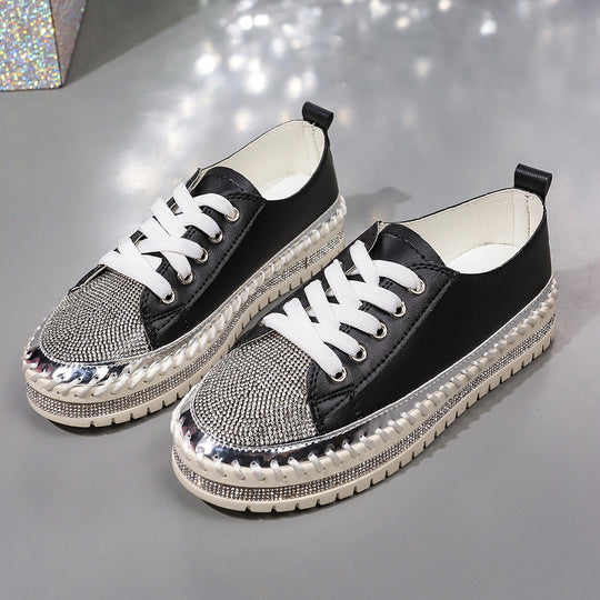 Damen modische Komfort-Sneaker mit Glitzer-Details und atmungsaktiver Sohle EB