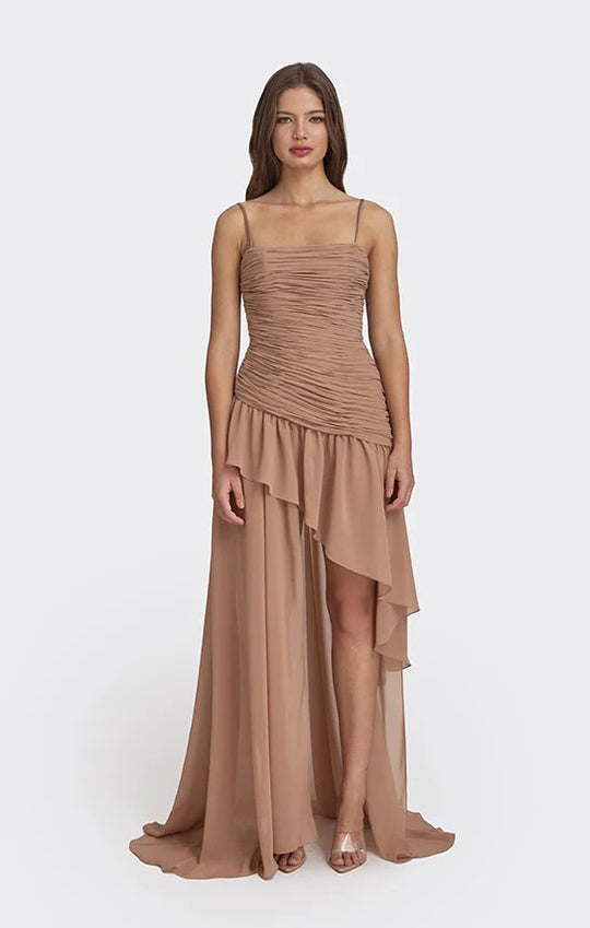 Damen Elegantes Kleid mit raffiniertem Rüschendesign EB