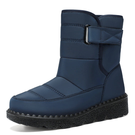 Damen Warm gefütterte Winterstiefel mit verstellbarem Riemen EB