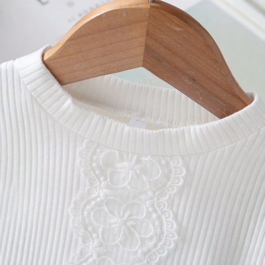 Damen schicke Bluse mit voluminösen Tüllärmeln EB