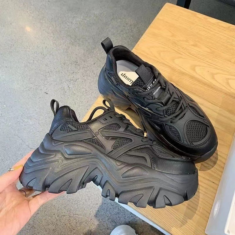 Damen Sportliche chunky Sneakers mit rutschfester Sohle und atmungsaktiver Mesh-Oberfläche EB