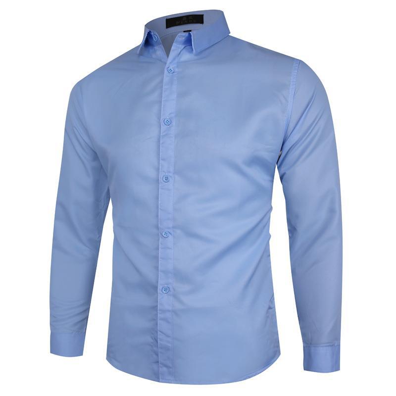 Herren nan Slim-Fit Businesshemd mit Kentkragen Stretchkomfort und bügelleichter Baumwollmischung EB