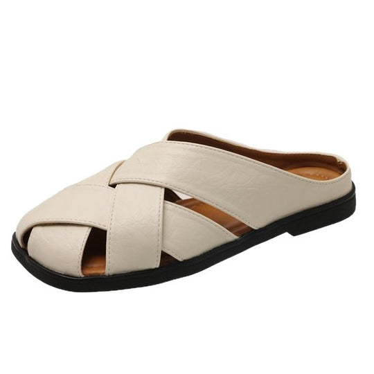 Damen bequeme und stylische Clogs mit modernen Kreuzriemen EB
