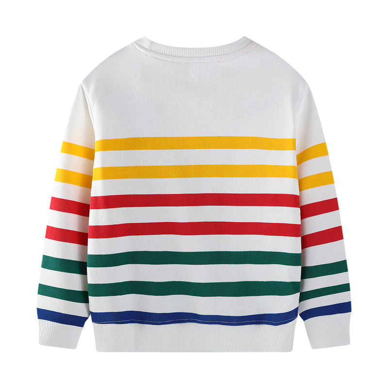 Kinder Sweatshirt mit buntem Baustellen-Lkw-Design EB