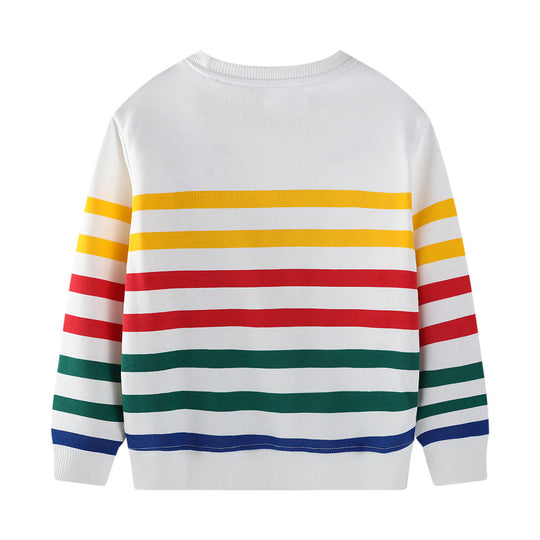 Kinder Sweatshirt mit buntem Baustellen-Lkw-Design EB