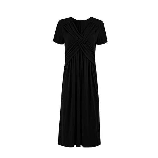 Damen Jumpsuit mit figurbetontem Wickeldesign und elegantem V-Ausschnitt EB