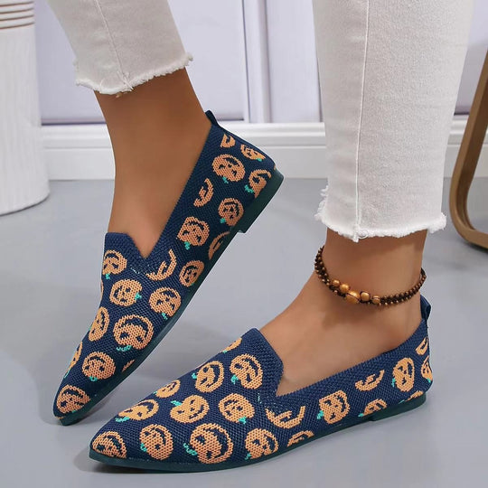 Damen Gemütliche und verspielte Slipper mit Pumpkin-Design EB
