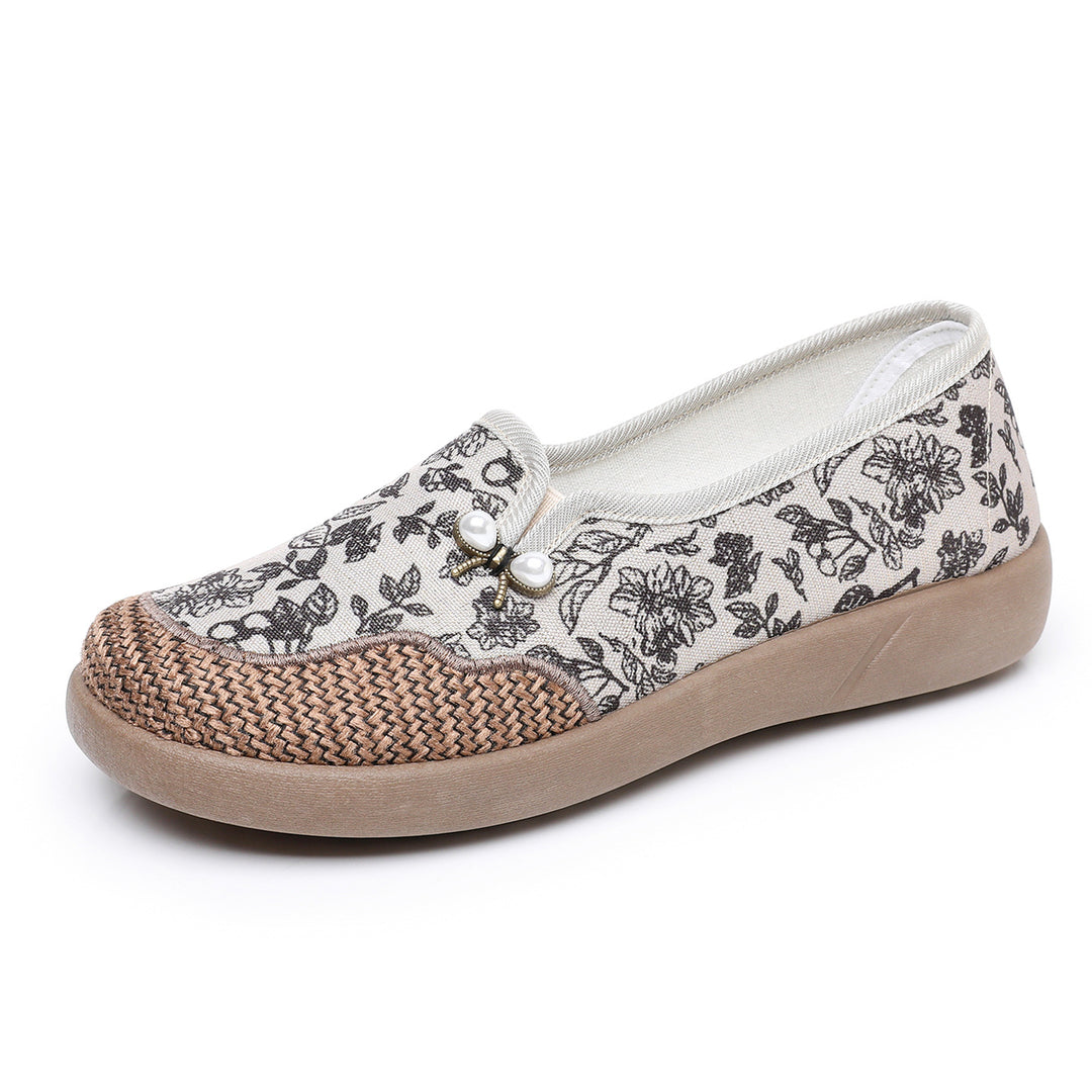 Damen modische Freizeitschlappen mit floralem Design EB