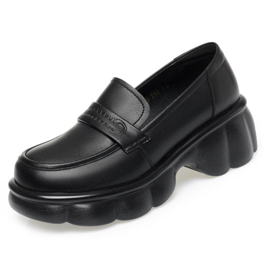Damen Chunky Loafers mit hohem Absatz und geschmackvollem Design EB