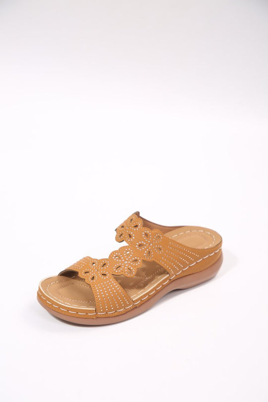 Damen Clogs mit floralen Ausschnitten und ergonomischem Fußbett EB