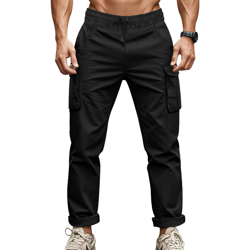 Herren Cargo-Hose mit praktischen Seitentaschen und elastischem Bund EB