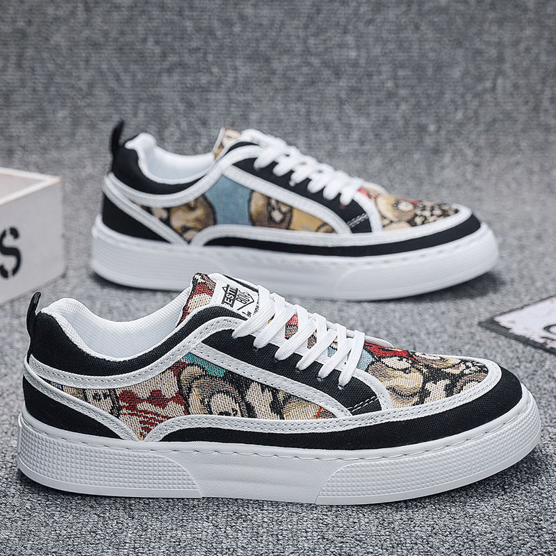 Damen Sneakers mit grafischem Muster und bequemer Sohle EB