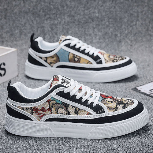 Damen Sneakers mit grafischem Muster und bequemer Sohle EB