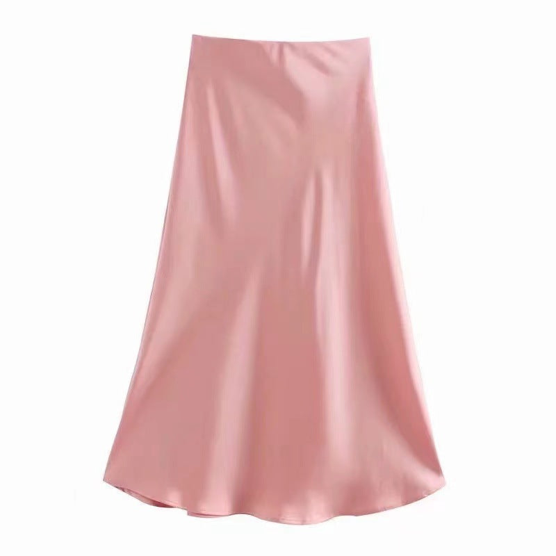 Damen Maxi-Rock aus fließendem Stoff mit elegantem Fall EB