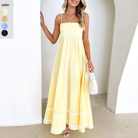 Damen Maxikleid mit eleganten Rüschendetails EB