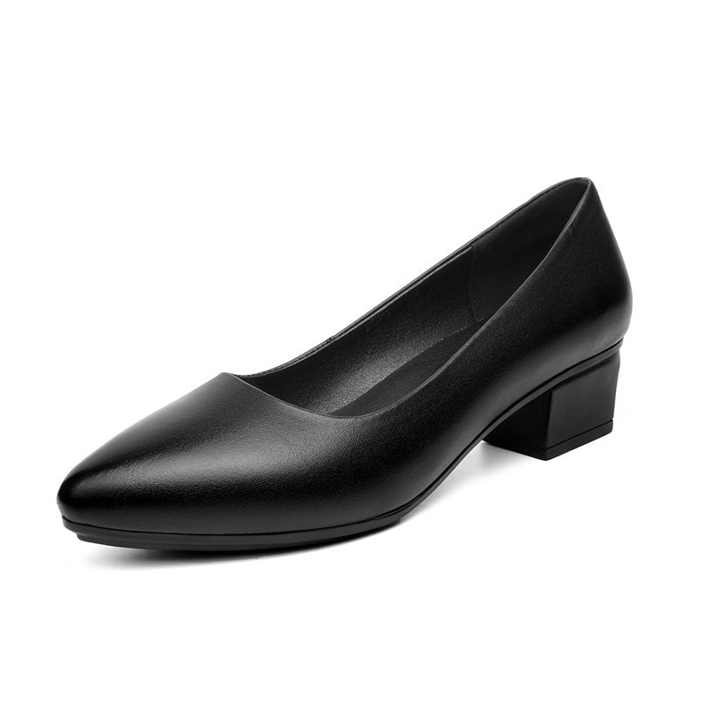 Damen elegante Pumps mit strukturiertem Blockabsatz EB