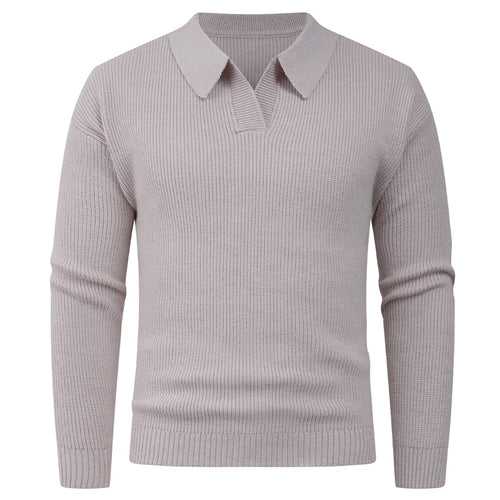 Herren eleganter Strickpullover mit modernem V-Ausschnitt und strukturiertem Design EB