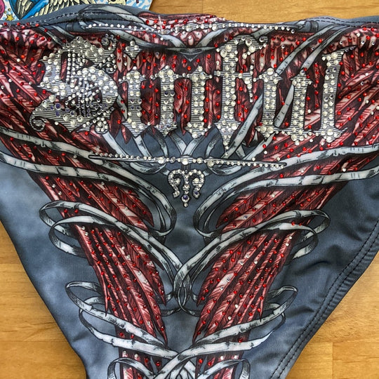 Damen Triangel-Bikini mit auffälligem Grafikumrandung EB