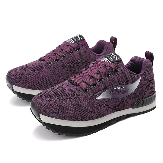Damen Sportliche Sneakers mit atmungsaktivem Strick-Obermaterial EB