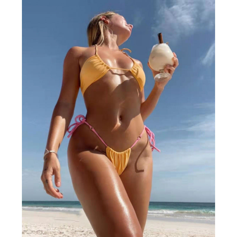 Damen Triangel-Bikini mit verstellbaren Trägern und sexy Schnitt EB