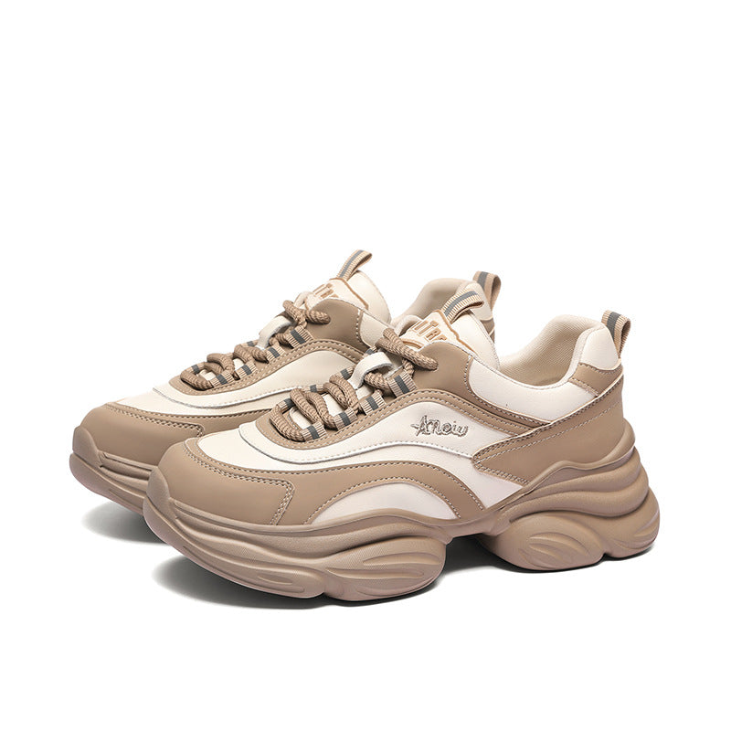 Damen Sportliche Chunky Sneakers mit rutschfester Sohle und dämpfendem Fußbett EB