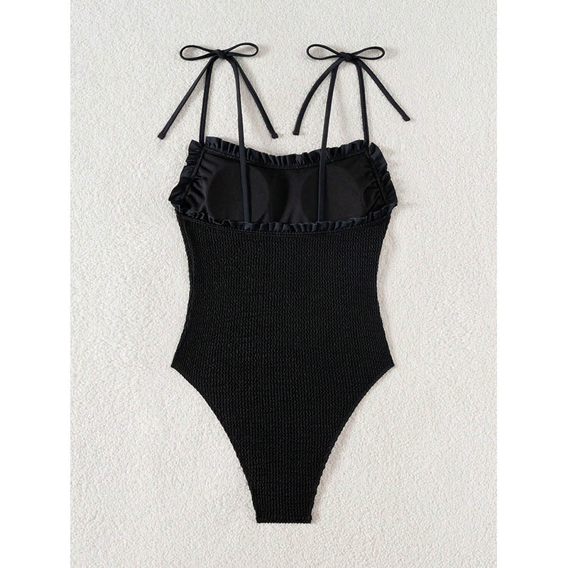 Damen Einteiliger Badeanzug mit Rüschendetails EB