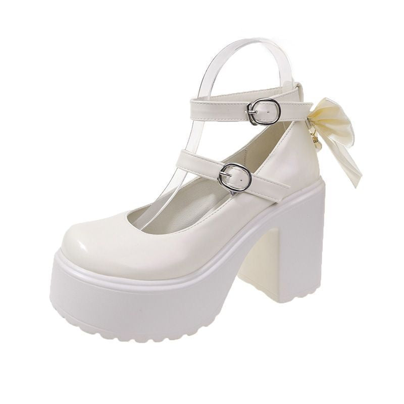 Damen Modische Plateau-Sandalen mit Schleifen-Detail EB