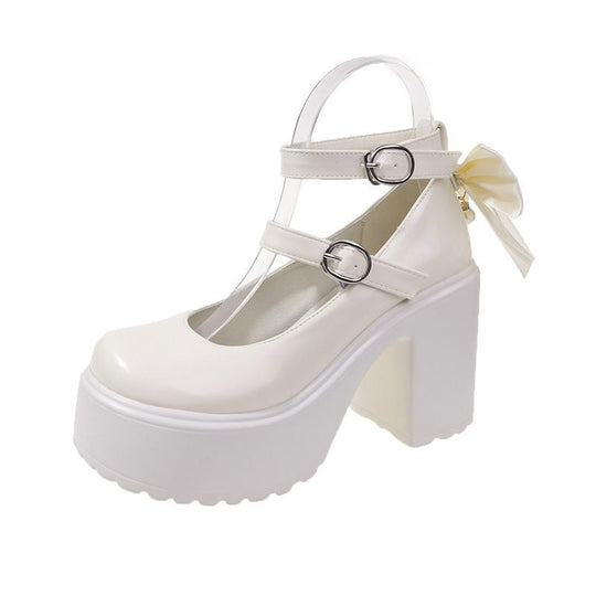 Damen Modische Plateau-Sandalen mit Schleifen-Detail EB