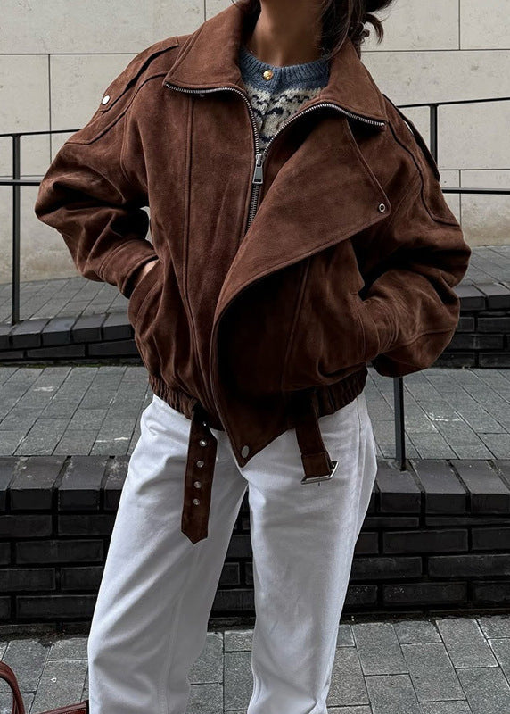 EB | Wildleder Moto Bomberjacke