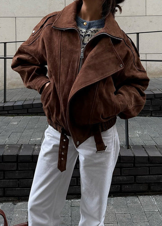 EB | Wildleder Moto Bomberjacke