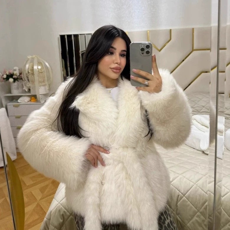 Damen Eleganter Trend-Faux-Fur-Bolero EB