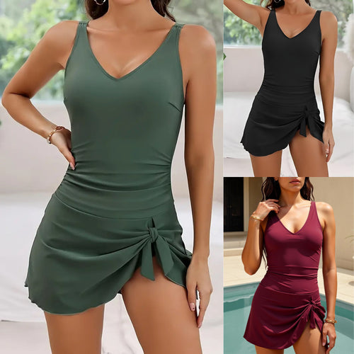 Damen Eleganter Badeset mit Wickelrock EB