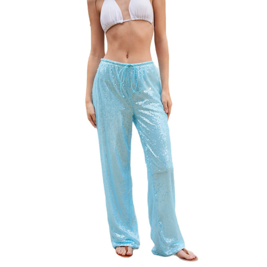 Damen Funkelnde Strandhose EB