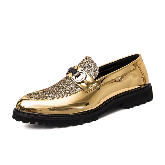 Damen Elegante Mokassins mit glitzerndem Obermaterial EB