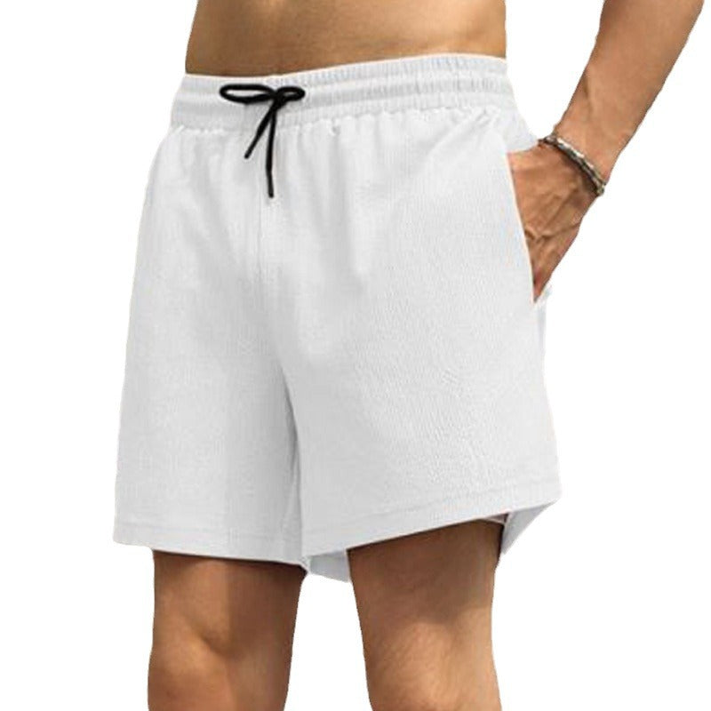 Herren nan zweilagige Schwimmshorts mit innerer Kompressionshose und seitlicher Smartphone-Tasche EB
