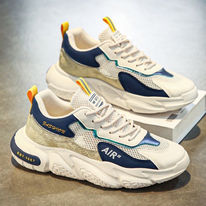Damen Sportliche Chunky Sneakers mit atmungsaktiver Mesh-Oberfläche und stabiler Sohle EB