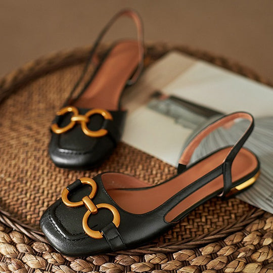 Damen elegante Sling-Ballerinas mit modischem Riemchendesign EB