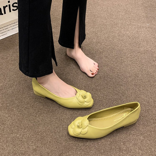 Damen Ballerinas mit floralem Dekor EB